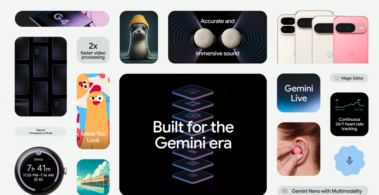 Made by Google 2024 : Gemini Live, Pixel 9, Pixel Watch 3, Pixel Buds ...